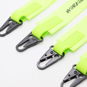 Custom Heavy Duty Olecranon Buckles & High-Visibility Neon Webbing Wristlets Bulk Personalized Metal Hook Tactical Key Straps - Product Image 2
