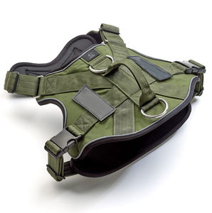 Tali anjing mewah padat taktis dapat diatur, dengan pegangan klip depan/belakang rompi tugas berat reflektif untuk anjing sedang - Product Image 4