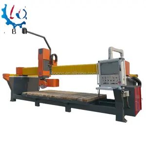 UBOCNC China manufacturer 5 Axis stone CNC bridge saw cutter machine for marble granite