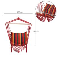 Hamac en toile de coton, haute qualité, intérieur, moderne, poids 330 lb, suspendu, macramé, balançoire