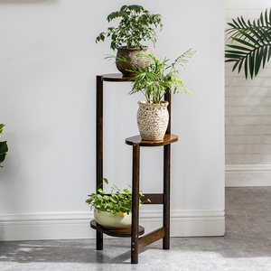 Solid Wood Multi Layer Flower Stand Indoor Floor Standing Plant <b>Rack</b> For Living Room Balcony Storage <b>Shelf</b> Durable Rectangle - Product Image 3