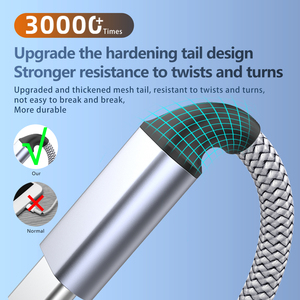 2024 nóng bán 3ft 6ft 10ft 16ft màu xám nylon bện <span class=keywords><strong>c</strong></span>áp USB Type-<span class=keywords><strong>C</strong></span> sạ<span class=keywords><strong>c</strong></span> nhanh sạ<span class=keywords><strong>c</strong></span> <span class=keywords><strong>c</strong></span>áp dữ liệu USB để Loại <span class=keywords><strong>C</strong></span> Đối với Samsung - Product Image 4