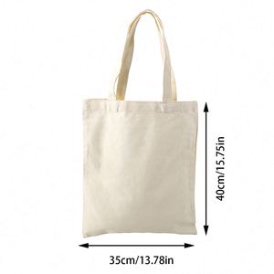 Custom Logo High Quality Cotton Shopping <b>Bag</b> Printed Recyclable Fashionable Canvas <b>Satchel</b> Eco-friendly Natural Tote <b>Bags</b> - Product Image 3