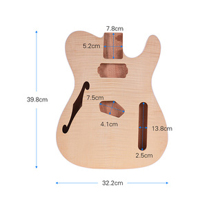 Cuerpo de guitarra de caoba sin acabar para kits de bricolaje - Product Image 4