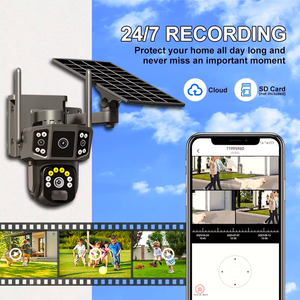 Kamera PTZ Solar 4MP HD 4G WiFi dengan Penglihatan Malam Deteksi Gerakan Audio Dua Arah Tahan Cuaca Baterai 8000mAh - Product Image 6