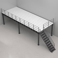 Plateforme de mezzanine modulaire en acier sur mesure, robuste et anti-corrosion, capacité de charge personnalisable, ajoute une plateforme multi-rack