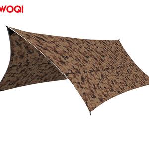 Lona Woqi de 365x300 cm, de nylon impermeable, para acampar al aire libre, de forma cuadrada, para supervivencia y uso con hamaca. - Product Image 4