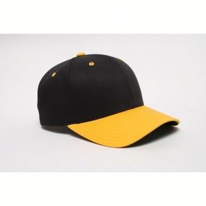 Casquette de baseball vierge en coton 100% à 6 panneaux, avec fermeture arrière à boucle en cuivre doré et décoration nœud, pour toutes les saisons, en gros et en stock - Product Image 3