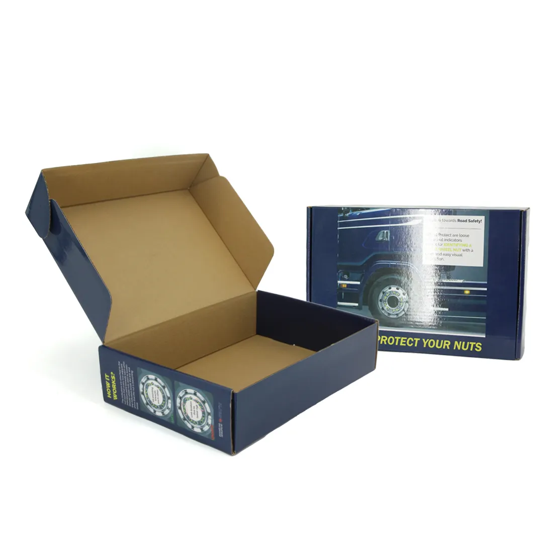 Sterke Opvouwbare Kartonnen Auto-Onderdelen Verpakking Mailer Box Energie Voertuigen Wielonderdelen Papieren Verpakking Voor Verzending