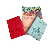 Dompet Kulit PU Penahan RFID dengan Logo Kustom Vintage, Tempat Kartu Kredit, Aksesoris Perjalanan Bisnis