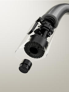 Robinet de cuisine Superhome à poignée unique en laiton massif avec douchette extractible et design rétractable - Product Image 6