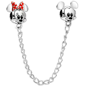Ciondolo Originale in Argento 925 con Zirconi a Tema <span class=keywords><strong>Disney</strong></span> Mickey e Minnie Colibrì per Creare Braccialetti Fai-da-Te con Catena a Serpente - Product Image 6