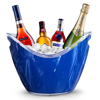 Seau à glace personnalisé nouveau design personnalisé pour les fêtes avec poignées grands seaux à glace seau à bière