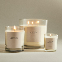 Boîte cadeau AIKUN pour les fêtes, parfum personnalisé, grande capacité, bougie en cire de soja, aromathérapie, salle à manger, ambiance festive chaleureuse, bougie parfumée