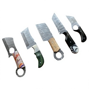 Couteau de chasse et de survie à lame fixe mini, en acier Damas artisanal, pointe tombante, manche en bois, qualité industrielle, pour revendeurs OEM 58/60 - Product Image 2