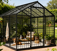 Serre de jardin en aluminium à installation facile, cage extérieure pour l'élevage de volailles, best-seller