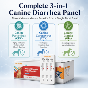 Kit de Prueba Rápida Triple para la Detección de Antígenos del Parvovirus Canino, Coronavirus y Giardia <span class=keywords><strong>en</strong></span> Heces de Perro, CPV CCV GIA Ag - Product Image 4