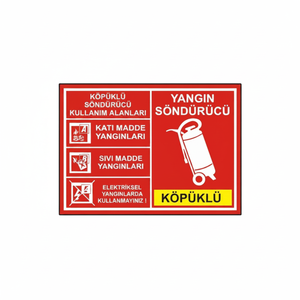 Señal de Zonas de Uso de Espuma para Extintores de Incendios, Accesorio para Equipos de Extinción de Incendios - Product Image 2