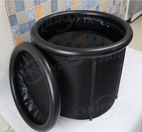 75*75 cm couvercle de couverture gonflable portable noir récupération sportive bain de glace dosette de récupération plongeante