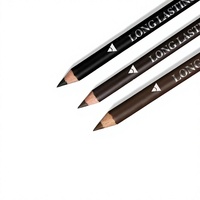 Crayon Cosmétique Double Usage Naturel 3D Imperméable, Anti-Transpiration, Végétalien, Minéral, Effet Bois, pour Eyeliner et Sourcils, Contour des Yeux
