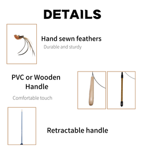 Shengfeng Factory direct <span class=keywords><strong>wholesale</strong></span> RTS OEM feather steel wire fishing <span class=keywords><strong>cat</strong></span> <span class=keywords><strong>teaser</strong></span> toys teasing <span class=keywords><strong>stick</strong></span> set di giocattoli interattivi bacchetta - Product Image 3