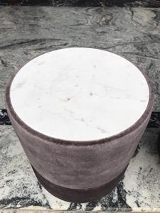 Modern Midcentury Velvet Nightstand <b>Gold</b> Metal Base Dual-Tone Upholstered <b>Bedside</b> <b>Table</b> for Hotel Bedroom Living Room Furniture - Product Image 3