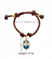 Bracelets de charme faits à la main à la mode, représentant un portrait de médecin chrétien pauvre, avec des zircons, tissage de corde épaisse, ensemble de bracelets de bijoux pour femmes