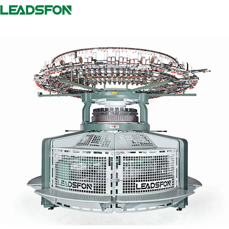 Leadsfon patentli çift çelik tel pist dairesel çift Jersey açık genişlik makine yapımı örgü
