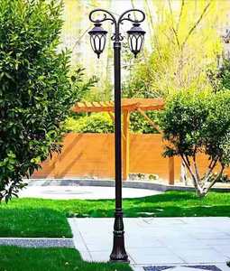 Lampadaire de jardin extérieur en laiton à LED blanc chaud 2700K IP65 AC 220V avec détecteur de mouvement, abat-jour en verre, alimenté par énergie solaire, intensité variable, garantie 3 ans - Product Image 3