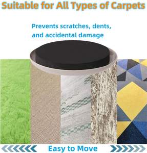 Patins de meubles, glisseurs autocollants, coussinets de déplacement pour tapis, protecteurs de pieds de chaise, coussinets de pieds, glisseurs en PTFE pour l'extérieur - Product Image 3