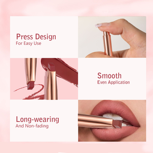 Maquillage étanche à la transpiration cosmétiques de haute qualité longue durée crémeux lisse pour les lèvres <span class=keywords><strong>Rose</strong></span> doré Lip Liner - Product Image 5