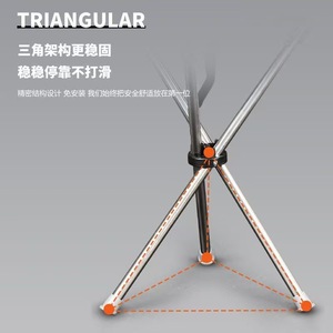 Folding Cane <b>Stool</b> Stainless Steel Lightweight Non Slip <b>Portable</b> Travel Mobility Aid For Elderly Hiking Stick - Product Image 1