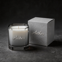 Pot à bougie carré en verre givré blanc de luxe personnalisé de 10 oz, 14 oz, 16 oz, porte-bougie pour la vente en gros, marque privée et ensemble de couvercles