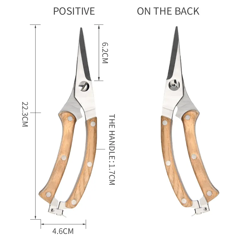 Индивидуальные садовые ножницы из нержавеющей стали ножницы садовые ножницы с деревянной ручкой