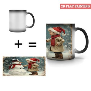 Premium <b>Ceramic</b> <b>Mug</b> 11oz Frosted Black Heat Activated Coffee Cup Daily Use - Product Image 4