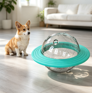 Mainan Anjing UFO Bola Plastik Ramah Lingkungan Terlaris, Lucu, Modern, Multifungsi, Pengeluaran Makanan Hewan Peliharaan, Tahan Gigitan, untuk Latihan - Product Image 1