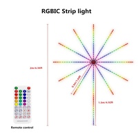 Bande LED USB 5V intelligente en cuivre pour feux d'artifice, IP65 RGBIC, couleurs de rêve, synchronisation musicale, contrôle vocal, application, télécommande, DIY, fête, Noël, aménagement paysager