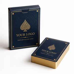 Cartas de Póker de Lujo con Lámina Dorada, Juego de Cartas Personalizadas Premium en Caja de Regalo, Embalaje Personalizado al por Mayor, Cartas de PVC - Product Image 1