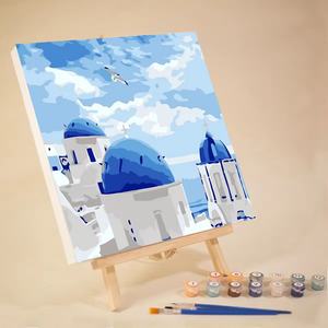 Pintura por Números <span class=keywords><strong>para</strong></span> Niños, Papel Impreso Personalizado <span class=keywords><strong>al</strong></span> por Mayor 2023, Pintura <span class=keywords><strong>al</strong></span> Óleo Digital DIY con <span class=keywords><strong>Flores</strong></span>, Marco Interior de 20x20cm, Decoración <span class=keywords><strong>para</strong></span> el Hogar - Product Image 2