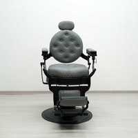Fauteuil de Barbier Hydraulique Inclinable Moderne, Chaise de Coiffure Pivotante à 360°, Équipement de Coiffure Robuste en Cuir PU Réglable