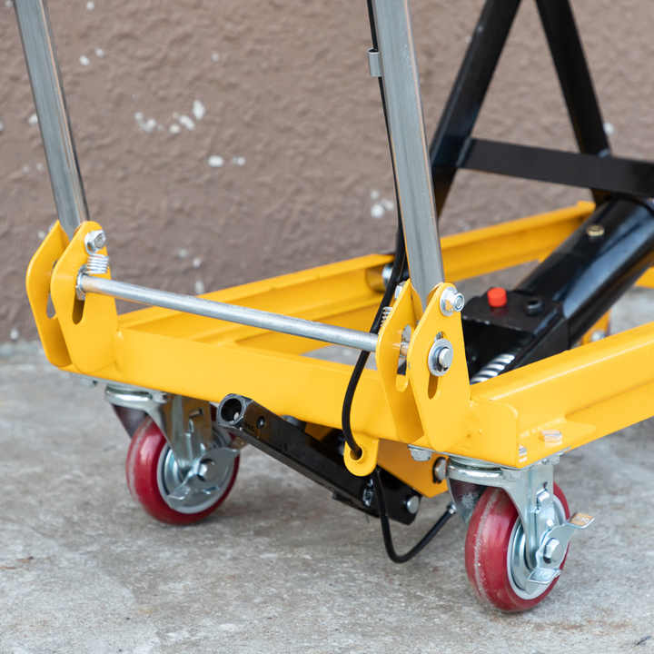 150 KG Manual Scissor Table Lift - Hydraulic Mobile Lifter