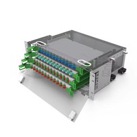 Châssis de distribution de fibres optiques ODF à montage en rack avec adaptateur ST, configuration complète ou vide
