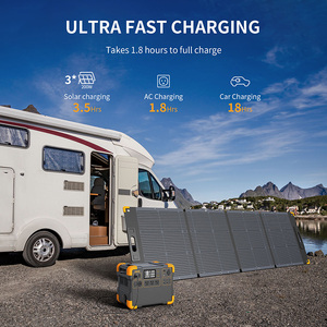 Station d'alimentation portable E1500LFP 2200W, batterie à charge rapide, kit solaire 200W pour usage domestique - Product Image 4