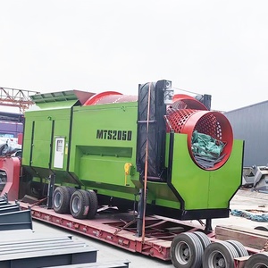 Équipement de criblage du sol à moteur diesel portable, crible à tambour, tamis à compost pour le tamisage du sol ou du compost, machine à tamisage à rouleaux de sable - Product Image 1