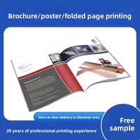 Brochure promotionnelle d'entreprise pliée en trois, couleur personnalisée, impression offset, reliure parfaite, design couleur pleine page, papier couché