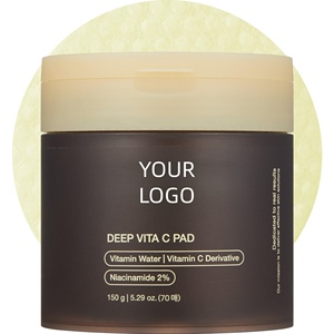 Disques Tonifiants Deep Vita C 2% Niacinamide Vitamine C Éclaircissants Exfoliants en Coton, Disques Tonifiants Visage Véganes OEM Marque Privée - Product Image 1