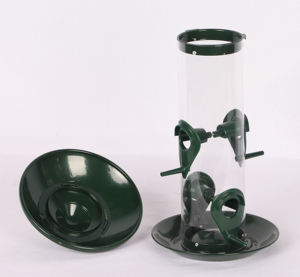 Plastic Tube Metal Roof <strong>Bird</strong> Feeder for Sead <strong>Wild</strong> <strong>Bird</strong> Feeder for Sale Wholesale OEM 4 Perch Pet Bowls &amp; Feeders Food Storage - Product Image 3