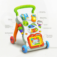 Offre Spéciale Trotteur Musical Pousseur Bébé 3-en-1 Multifonctionnel Anti-Renversement, Durable à Prix Bas, Jouets pour Bébé