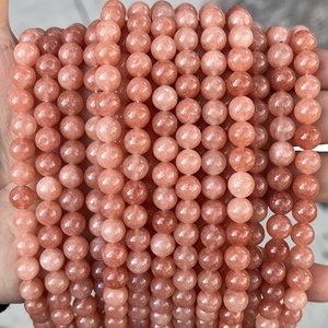 Perles rondes en pierre de soleil pour la création de bijoux faits main - Accessoires de bijouterie en pierre naturelle - Nouveautés - Vente directe d'usine Yiwu - Product Image 4