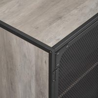 YuanFu Moderne Rustique Industriel Bois Meuble TV Maille En Métal Porte Armoire pour Salon Panneau Style TV Table pour Usage Domestique